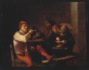 Adriaen Brouwer Smokers in an Inn. oil painting reproduction